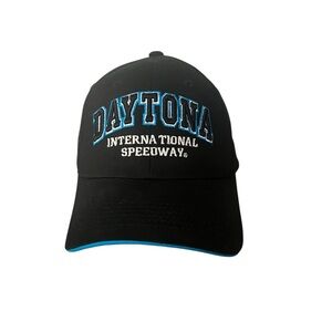 NASCAR Daytona International Speedway Embroidered Black  w/Blue Trim Cap Hat
